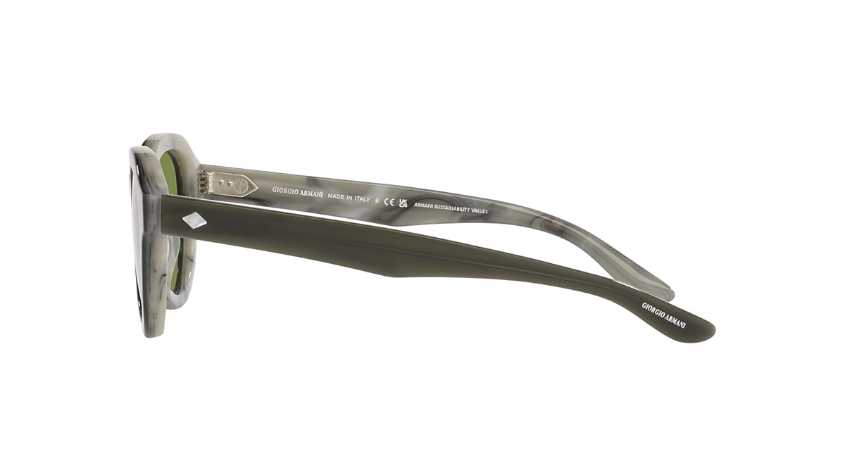 Giorgio Armani AR8172U 46 Green & Bilayer Marble Green Sunglasses  