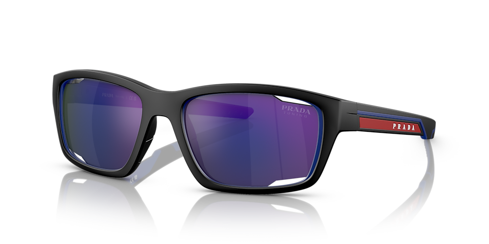 eeuw tetraëder staal Prada Linea Rossa PS 04YS 57 Blue Multilayer Tuning & Matte Black/Blue  Sunglasses | Sunglass Hut USA