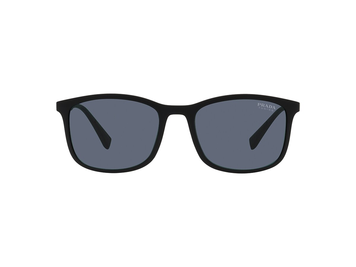 silhouet springen Behoren Prada Linea Rossa PS 01TS Lifestyle 56 Blue Tuning & Rubber Black Sunglasses  | Sunglass Hut USA