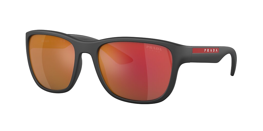 Prada Linea Rossa PS 01US Active 59 Dark Grey Mirror Orange Tuning ...