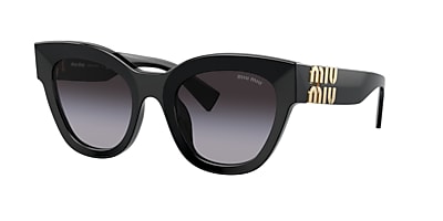 Miu Miu MU 01YS 51 Grey Gradient & Black Sunglasses | Sunglass Hut USA