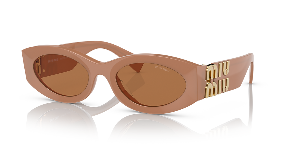 Miu Miu MU 11WS 54 Brown & Caramel Sunglasses | Sunglass Hut USA