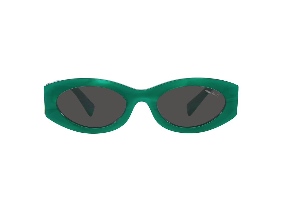 Miu Miu MU 11WS 54 Dunkelgrau & Grün Sunglasses | Sunglass Hut 