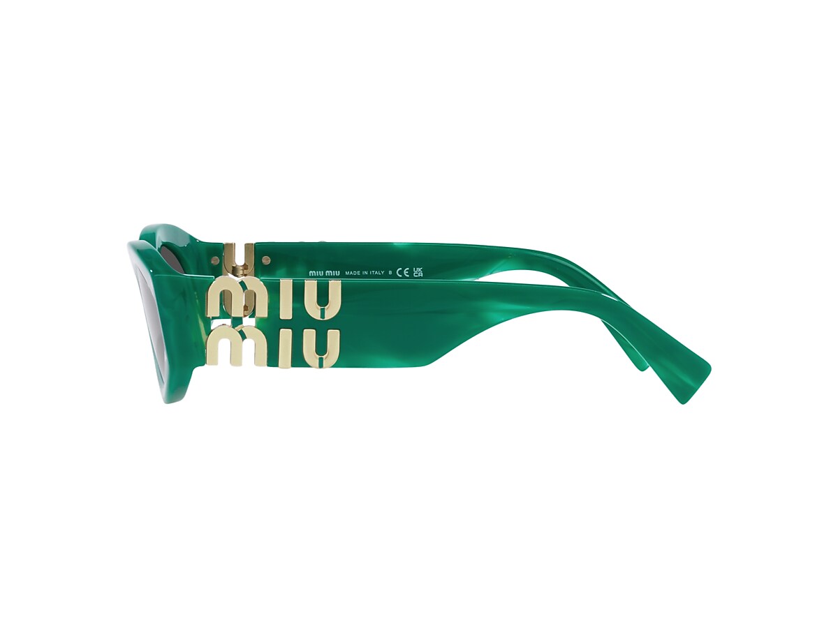 Miu Miu MU 11WS 54 Dunkelgrau & Grün Sunglasses | Sunglass Hut 