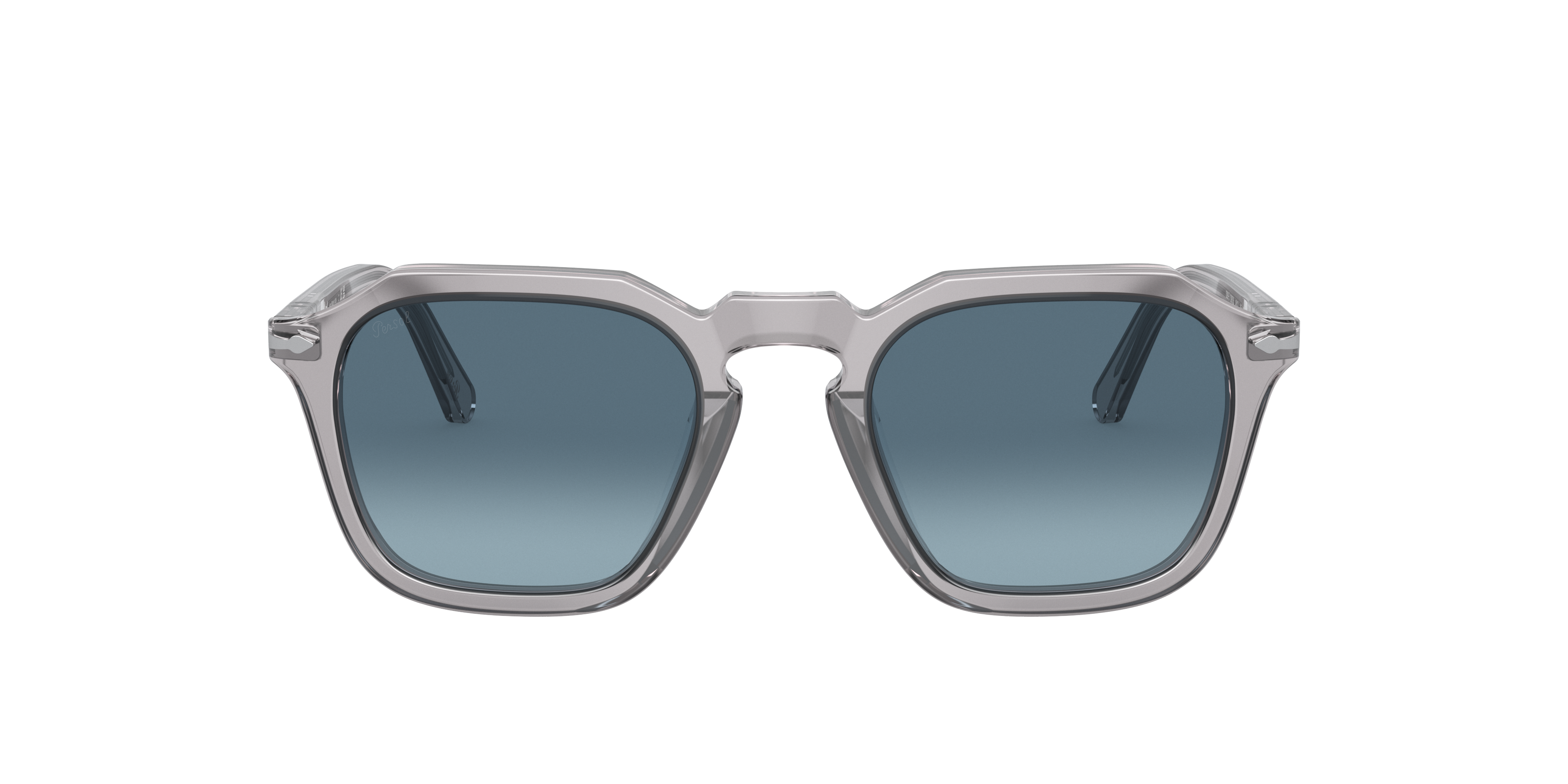 Persol Po3292s Transparent Grey Sunglasses In Azure Gradient Blue