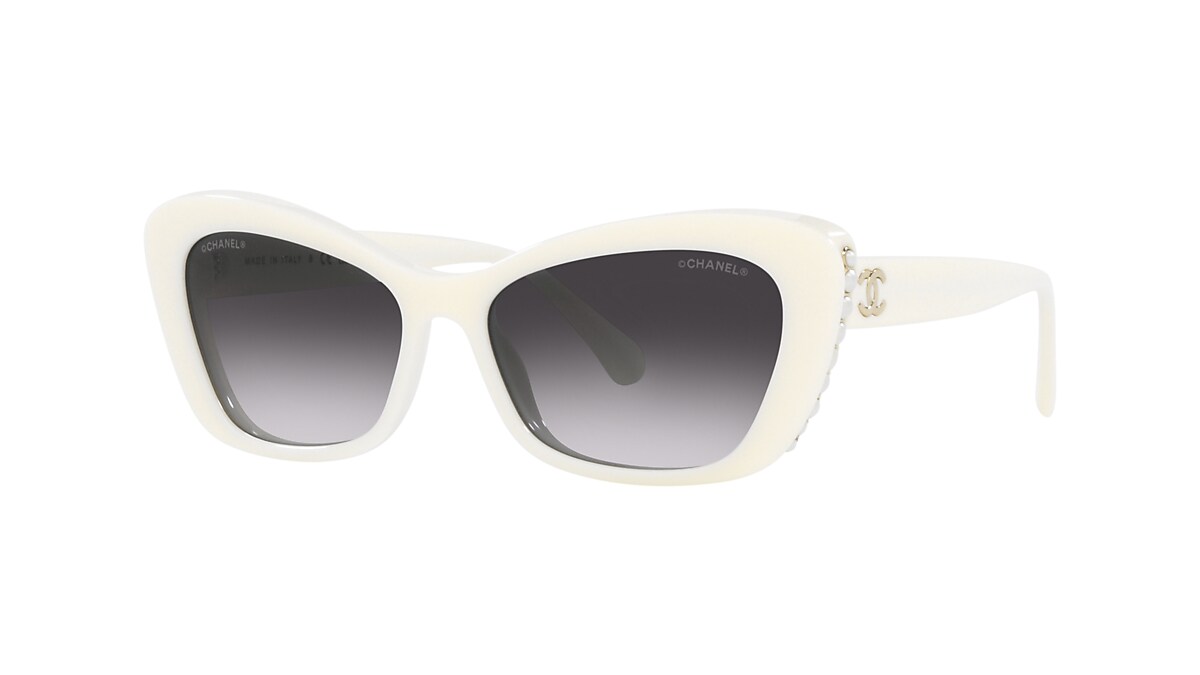 Chanel Cat Eye Sunglasses CH5481H 56 Grey & White Sunglasses