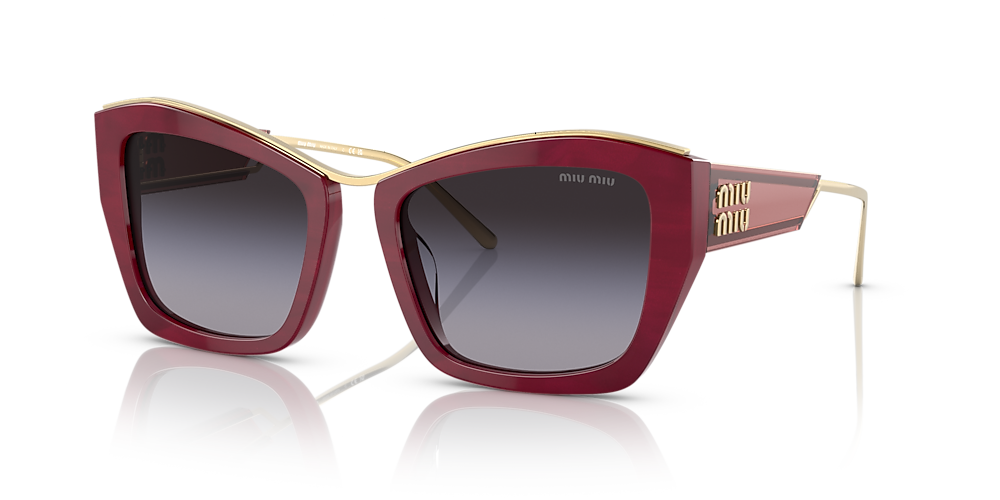 Miu Miu MU 02YS 55 Grey Gradient Bordeaux Sunglasses Sunglass Hut USA