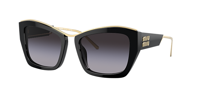 Miu Miu MU 02YS 55 Grey Gradient & Black Sunglasses | Sunglass 