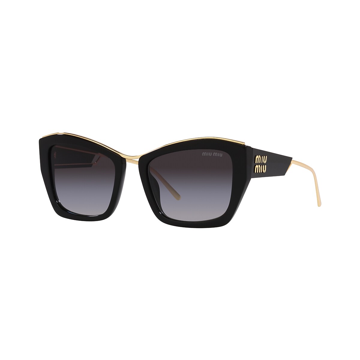 Miu Miu MU 02YS 55 Grey Gradient & Black Sunglasses | Sunglass 