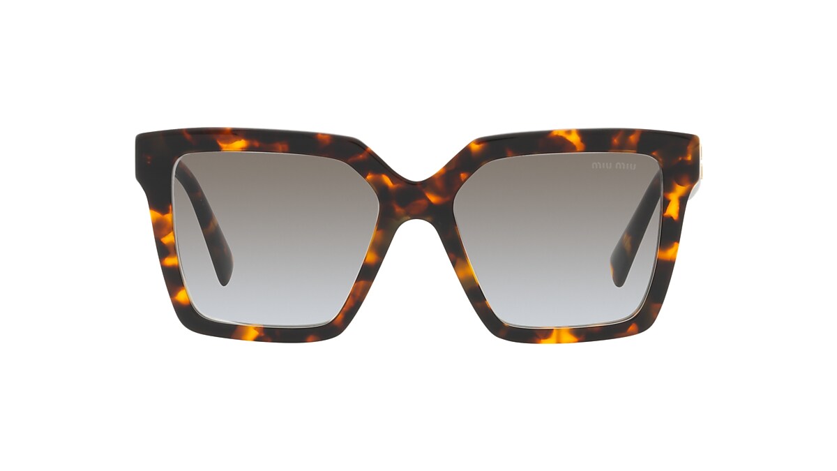 Miu Miu MU 03YS 54 Gradient Grey & Honey Havana Sunglasses 