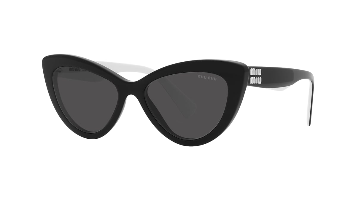 Miu Miu MU 04YS 54 Dark Grey & Black Sunglasses | Sunglass Hut 