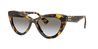 Miu Miu MU 54YS 80 Dark Grey & Gold Sunglasses