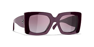 Chanel Square Sunglasses CH5480H 52 Burgundy & Burgundy Sunglasses