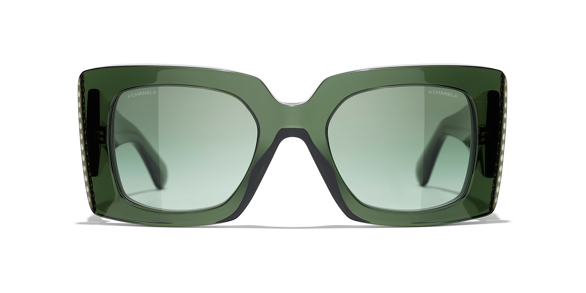 Chanel - Square Sunglasses - Black Green Blue - Chanel Eyewear - Avvenice