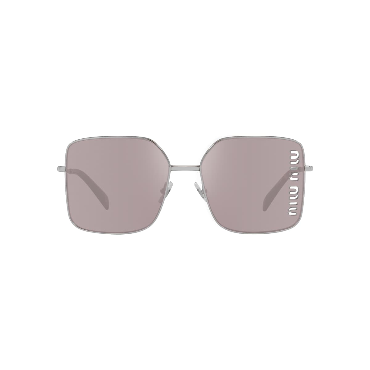 Miu Miu MU 51YS 60 Violet Mirror Flash Silver & Silver Sunglasses  