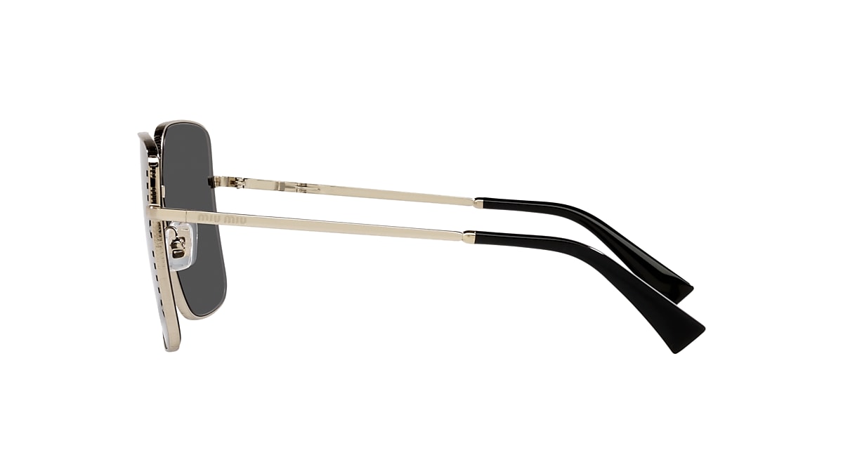 Miu Miu MU 51YS 60 Dunkelgrau & Hellgold Sunglasses | Sunglass Hut 