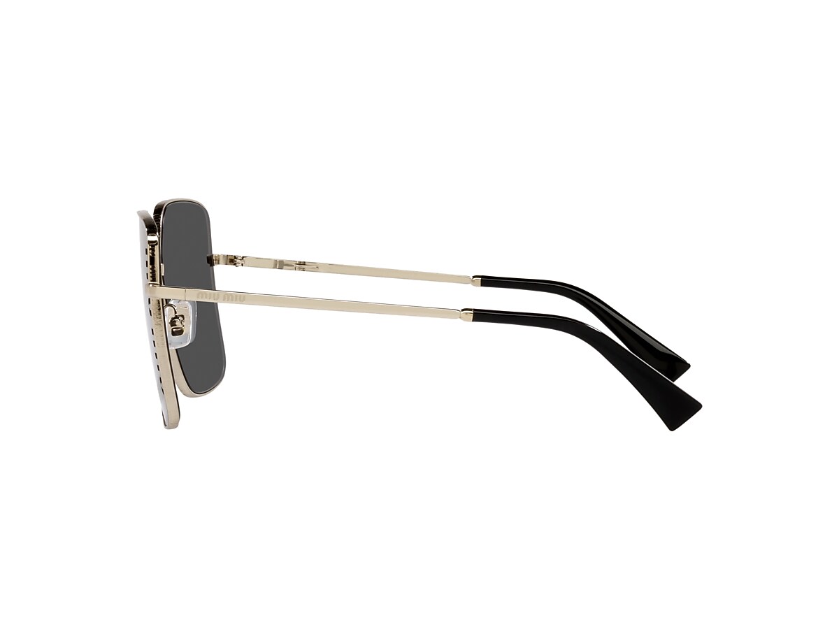Miu Miu MU 51YS 60 Dunkelgrau & Hellgold Sunglasses | Sunglass Hut 