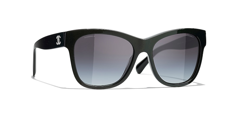Chanel Square Sunglasses CH5380 56 Grey & Green Sunglasses