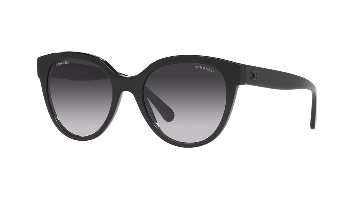 Chanel Butterfly Sunglasses CH5414 54 Grey & Black & Yellow