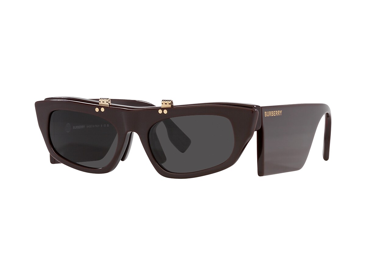 BURBERRY BE4383 Brown - Women Luxury Sunglasses, Dark Grey Lens
