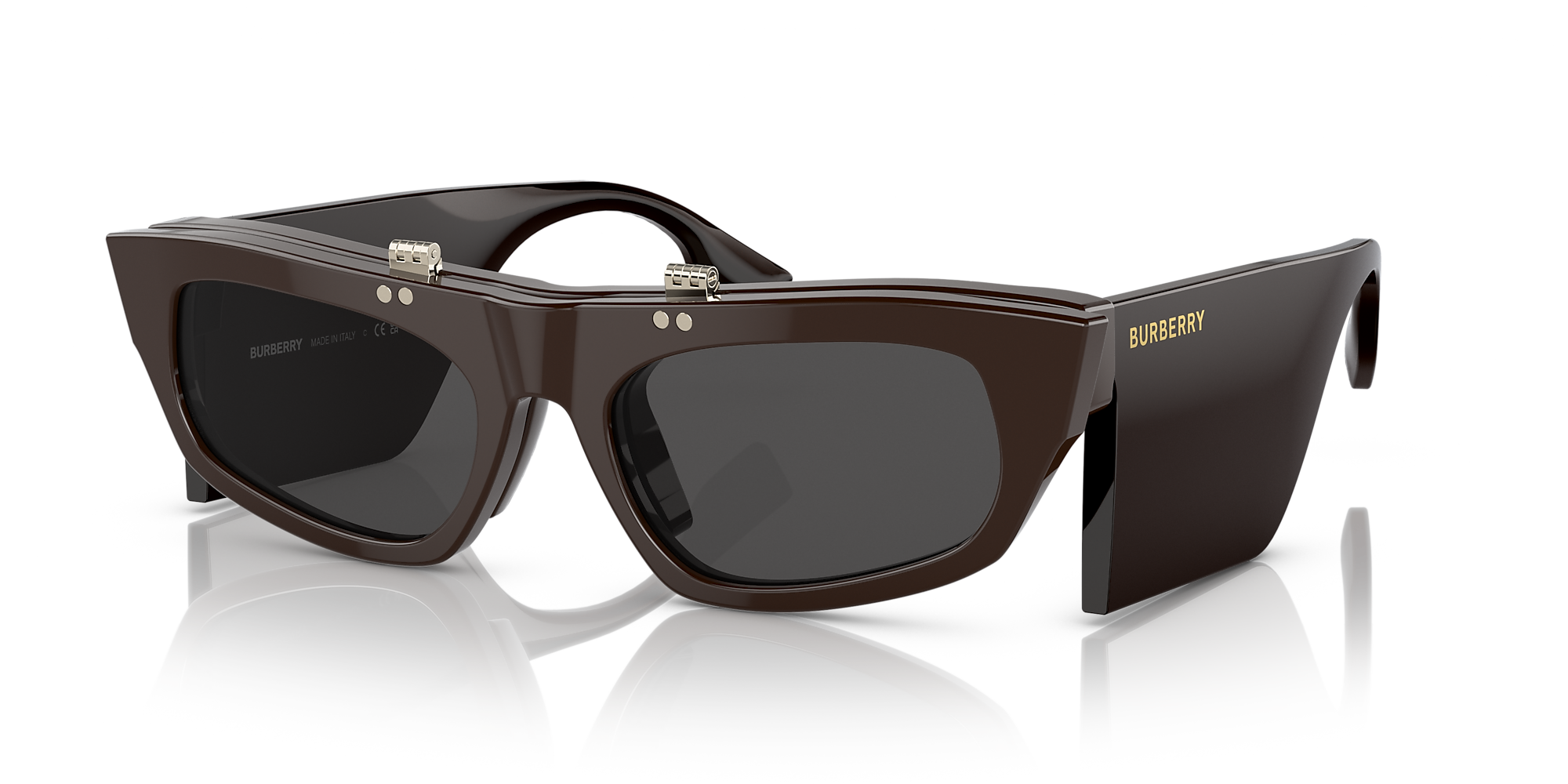 Burberry BE4383 55 Dark Grey & Brown Sunglasses | Sunglass Hut Australia