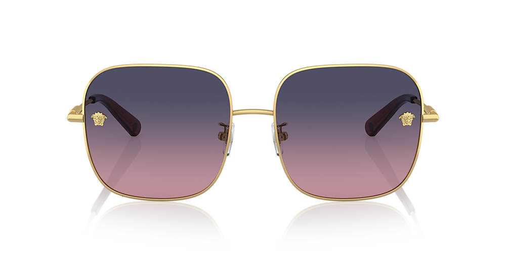 Versace Squared Transparent Pink Sunglasses