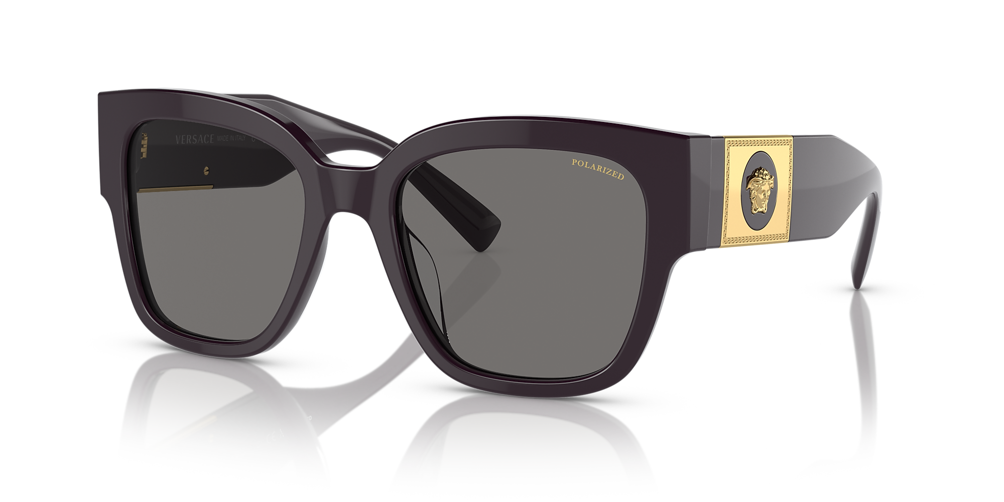 Versace VE4437U 54 Polar Dark Grey & Bordeaux Polarized Sunglasses