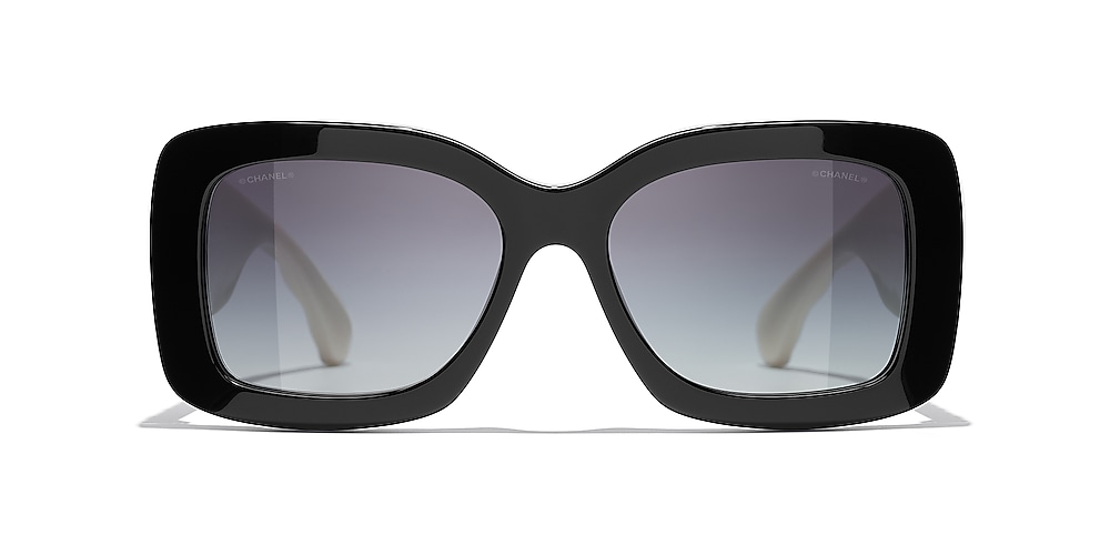 Chanel Rectangle Sunglasses CH5483 54 Grey & Black & White