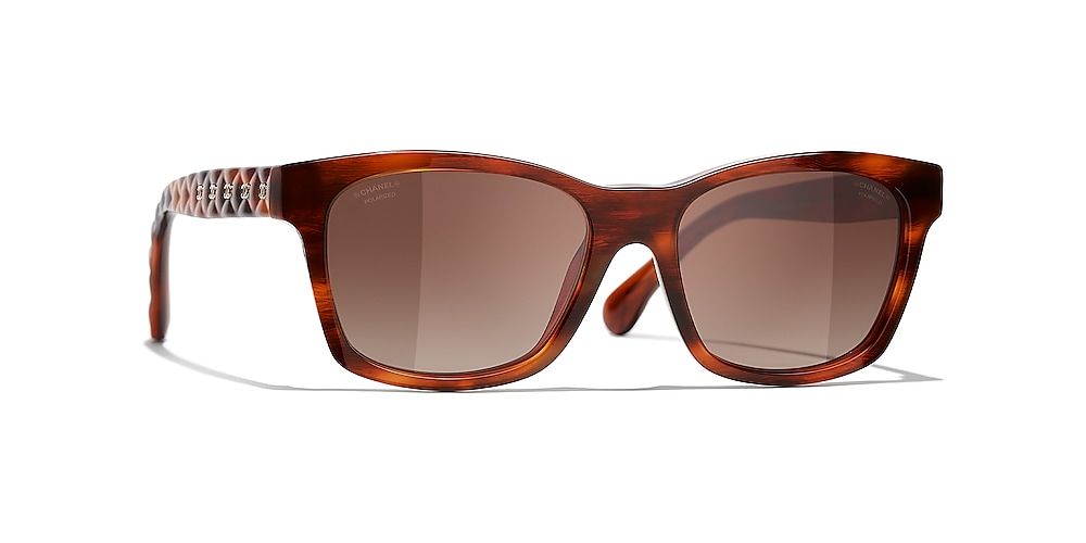 Chanel Square Sunglasses CH5484 54 Brown & Dark Tortoise Polarised