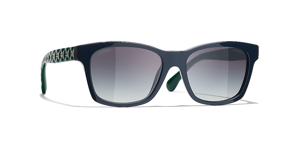 Chanel Square Sunglasses CH5484 54 Grey & Blue & Green Sunglasses