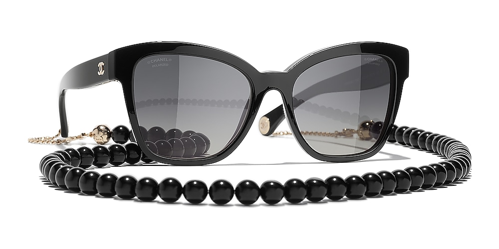 Chanel 5487 C622/S8 Sunglasses Square Sunglasses Black