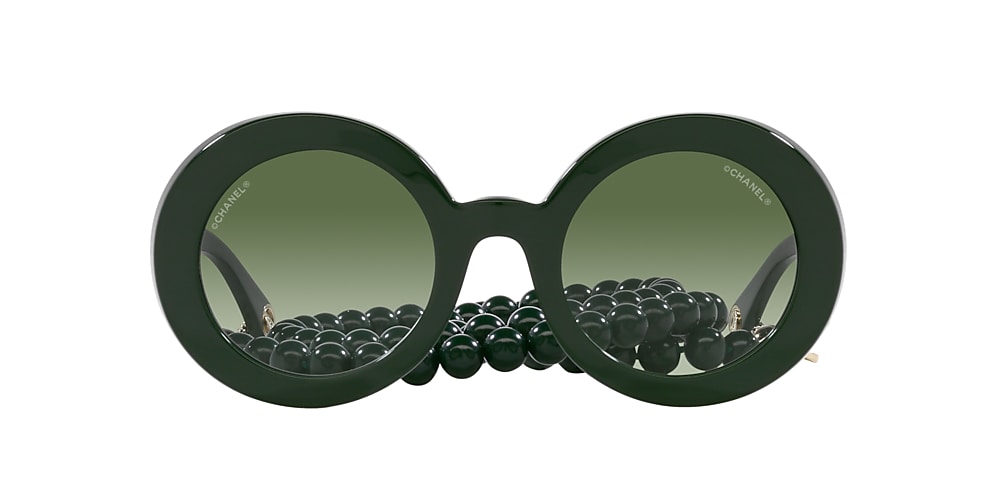 Chanel Round Sunglasses CH5489 51 Green & Dark Green & Gold