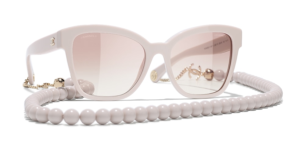 Chanel Square Sunglasses CH5487A 55 Brown & Beige & Gold Sunglasses