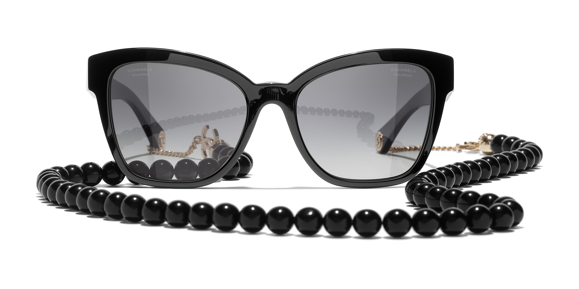 Chanel Rectangle Sunglasses CH5483A 54 Grey  Black Polarised Sunglasses  Sunglass  Hut New Zealand