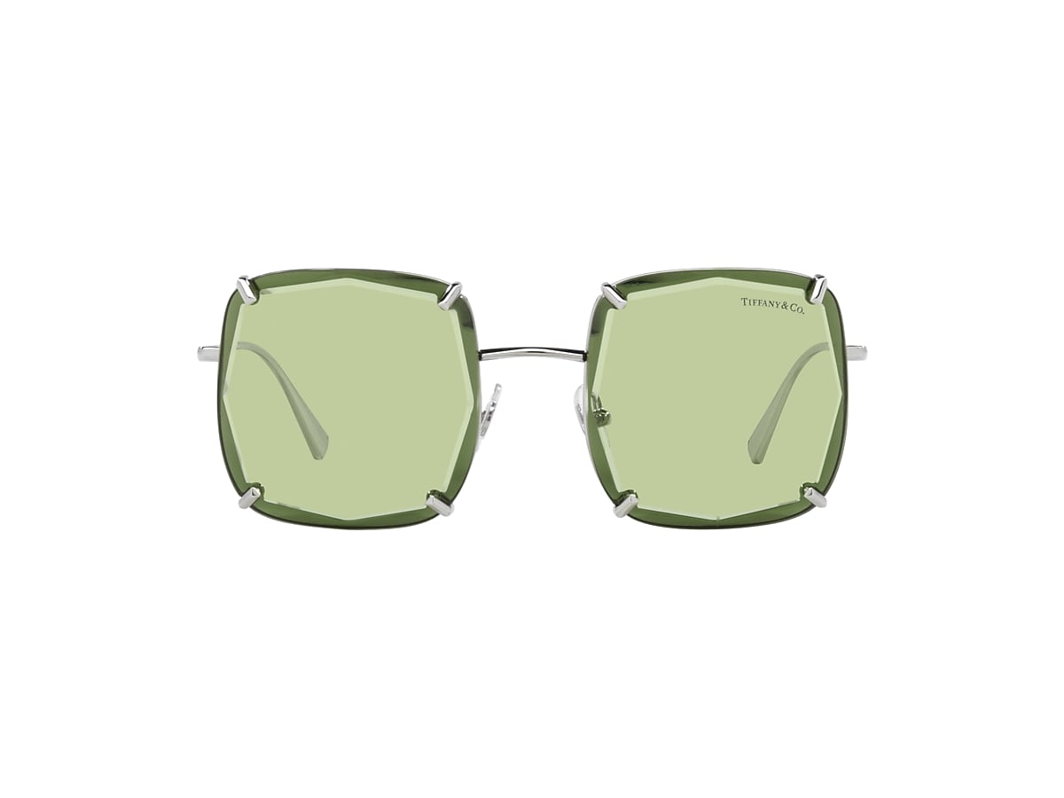 Tiffany & Co. TF3089 52 Light Green & Silver Sunglasses | Sunglass 