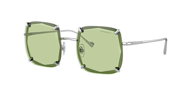 Tiffany & Co. TF3089 52 Light Green & Silver Sunglasses | Sunglass