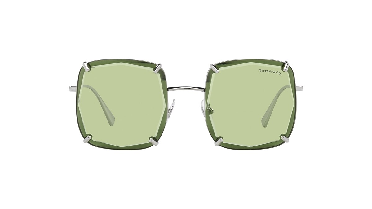 Tiffany & Co. TF3089 52 Light Green & Silver Sunglasses | Sunglass