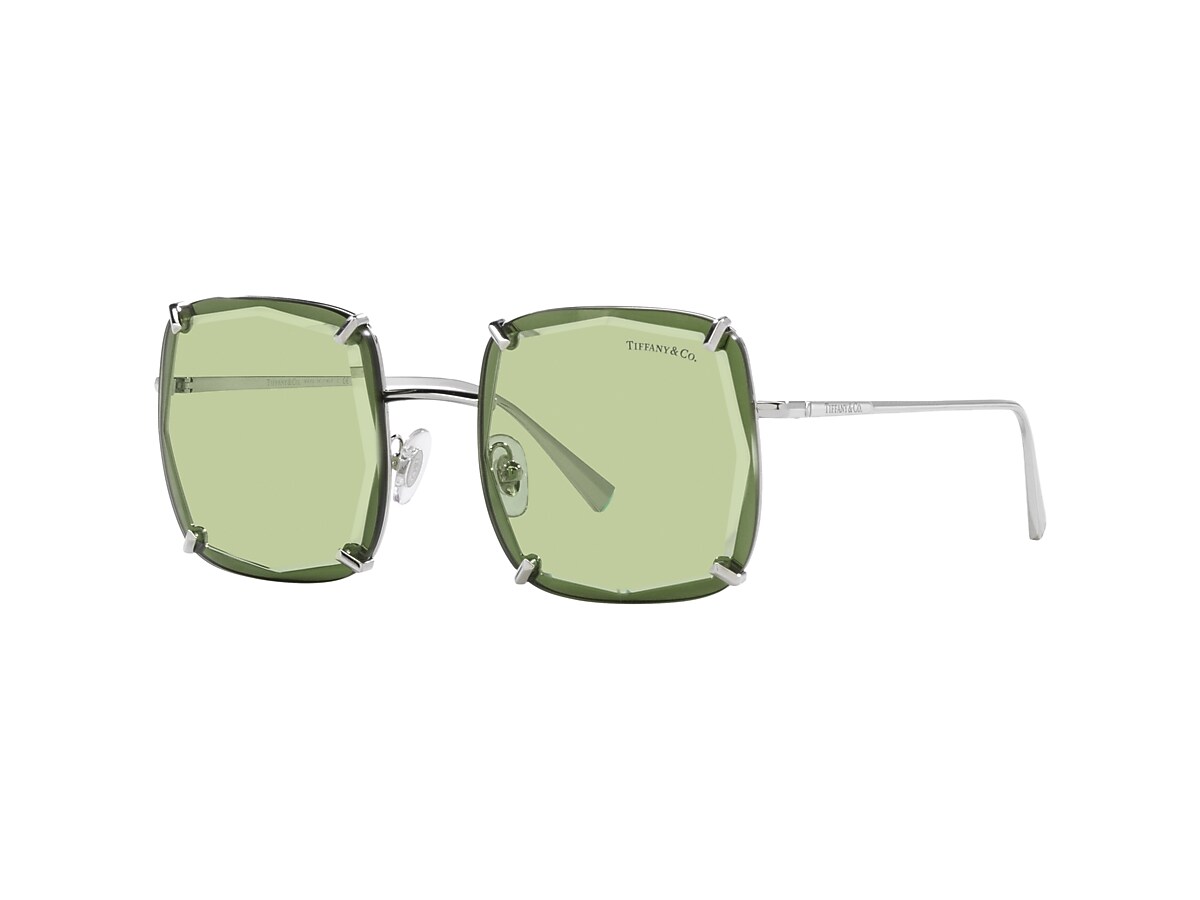 Tiffany & Co. TF3089 52 Light Green & Silver Sunglasses | Sunglass 