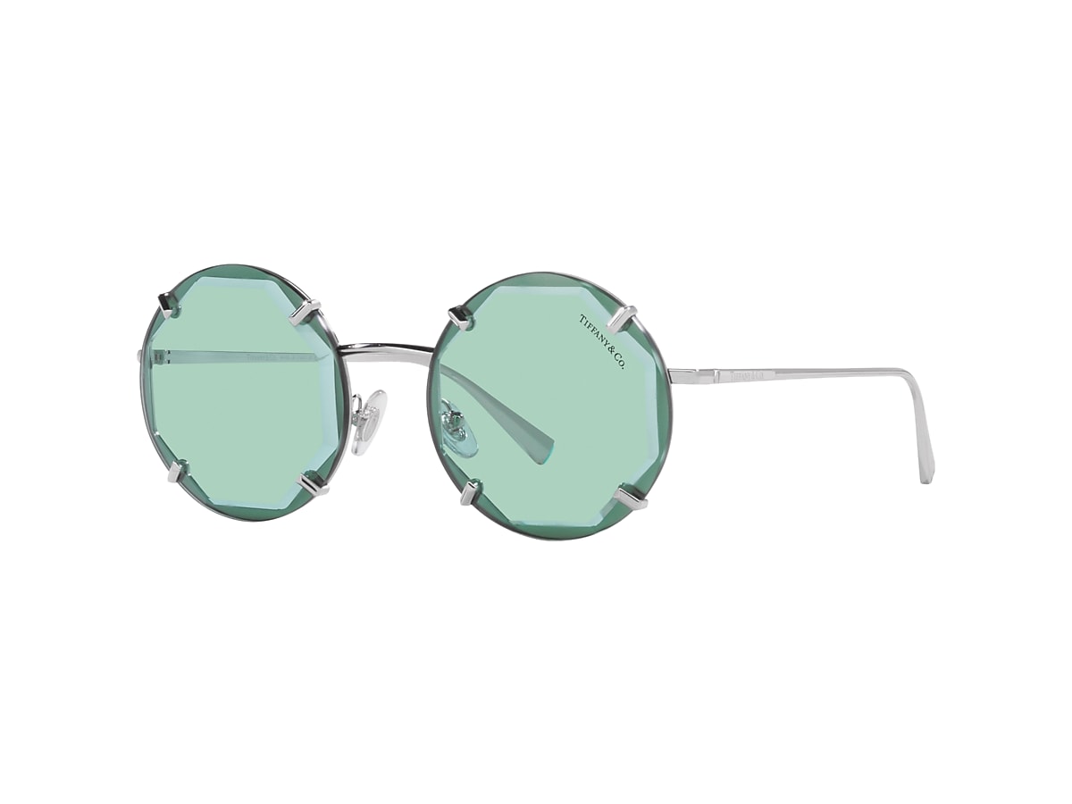 TIFFANY & CO. TF3091 Silver - Women Luxury Sunglasses, Light Azure Lens