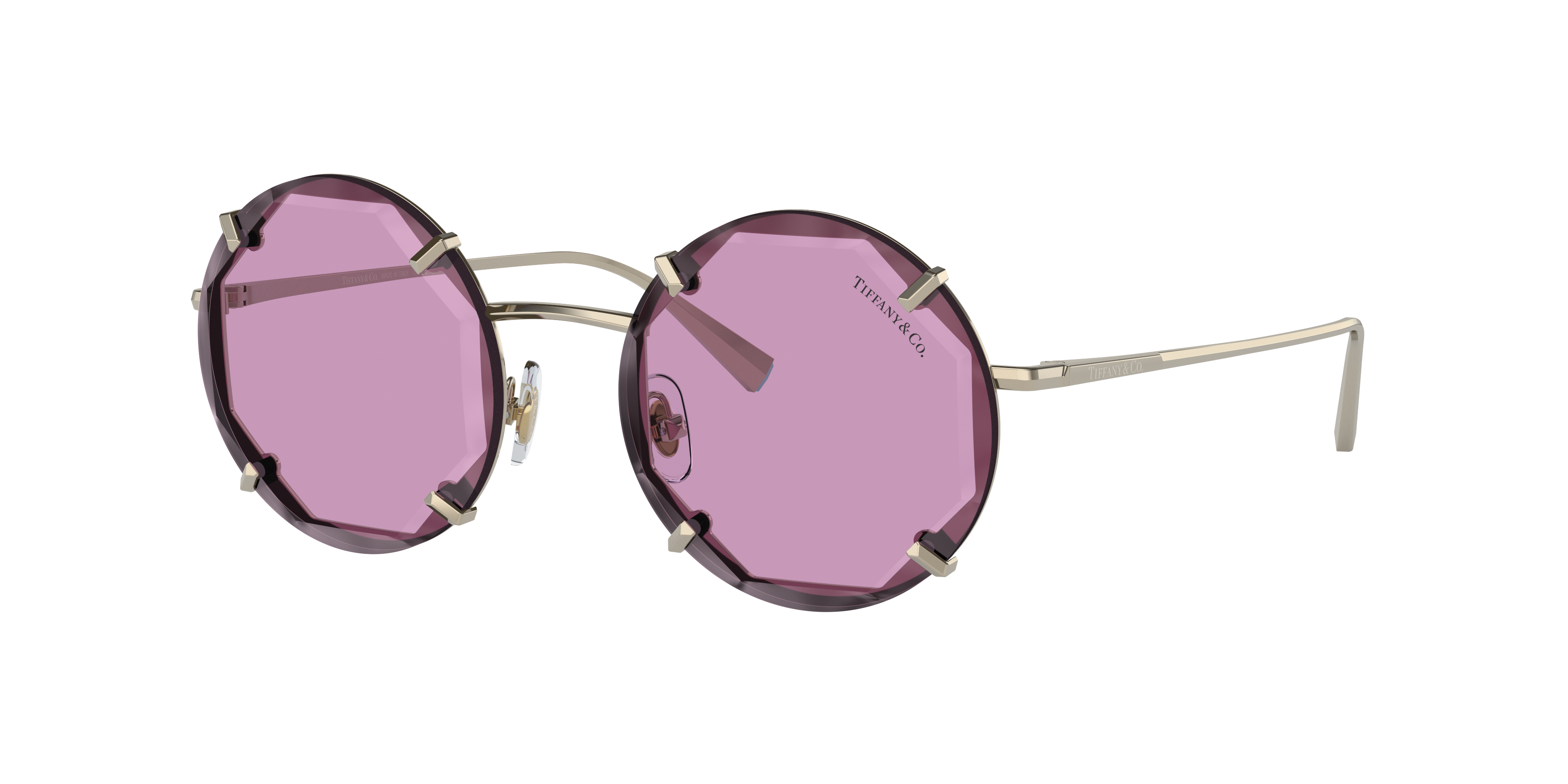 Tiffany & Co . Women's Tf3091-618469 Fashion 52mm Purple Pale Gold Sunglasses In Dark Violet