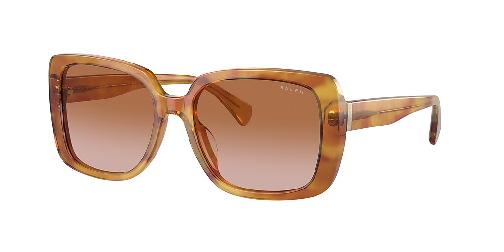 Ralph RA5298U 55 Gradient Brown & Shiny Light Brown Havana Sunglasses ...