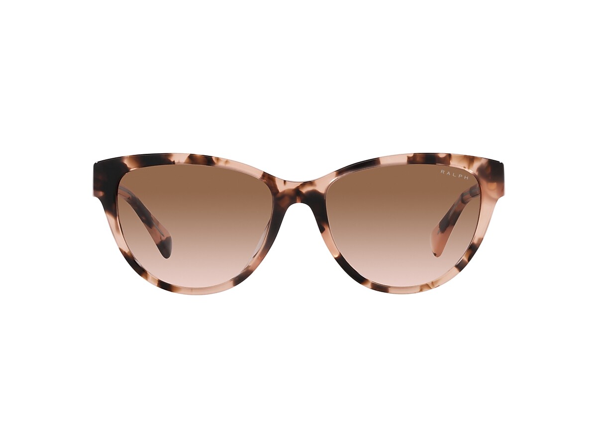 RALPH RA5299U Shiny Pink Havana - Women Sunglasses, Gradient Brown Lens