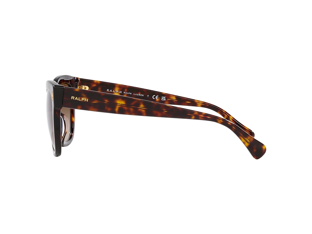 RALPH RA5301U Shiny Dark Havana - Woman Sunglasses, Gradient Brown Lens
