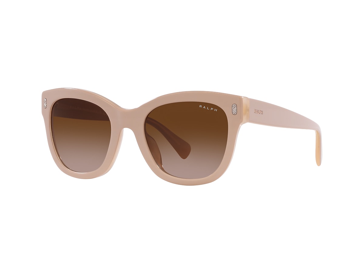 Ralph RA5301U 52 Gradient Brown & Beige On Milky Beige Sunglasses