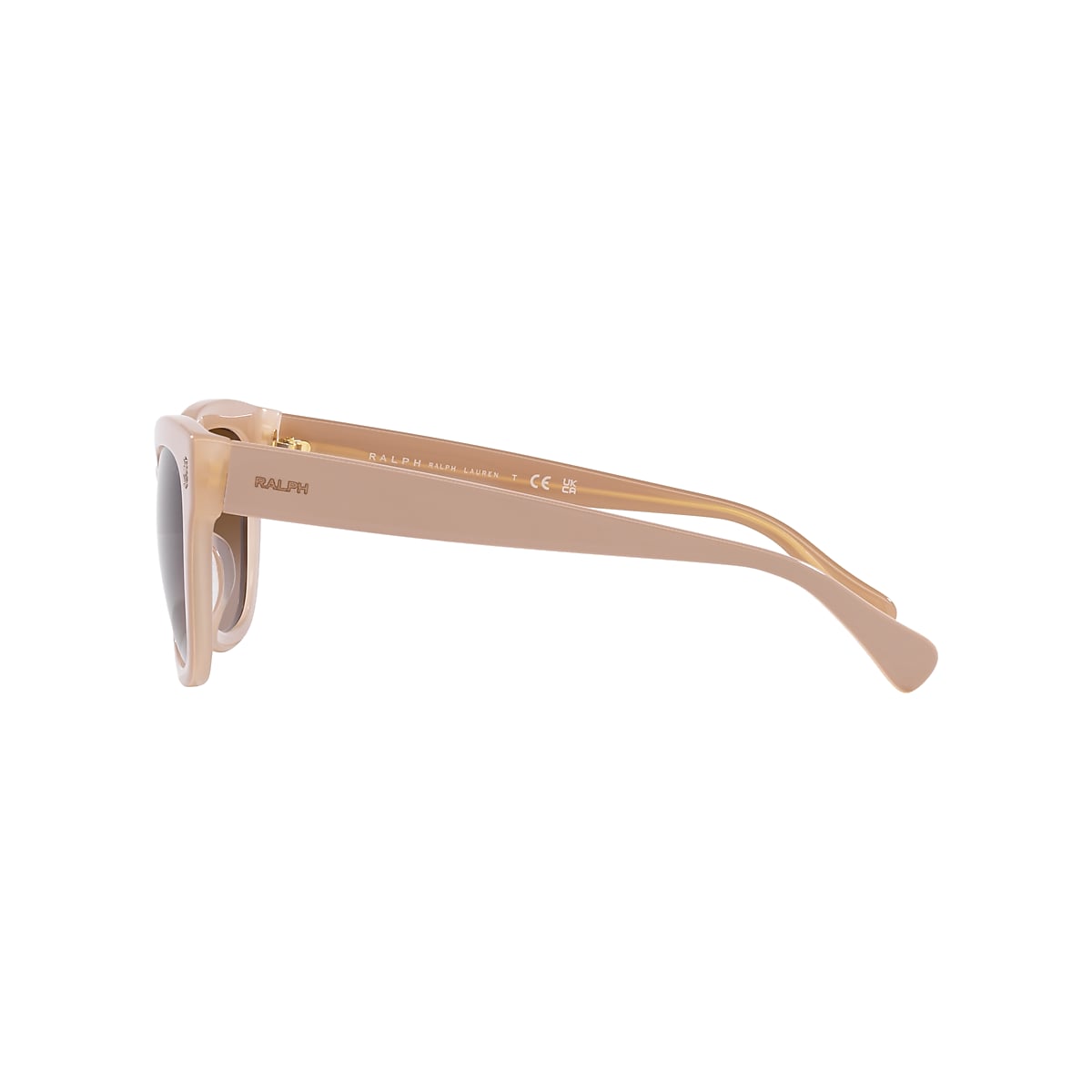 RALPH RA5301U Beige On Milky Beige - Woman Sunglasses, Gradient Brown Lens
