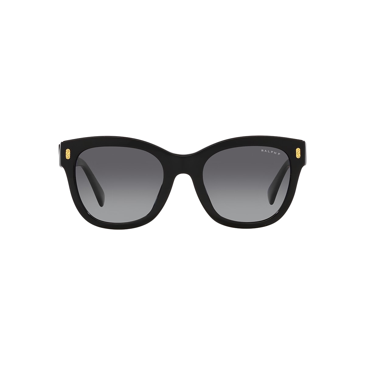 RALPH RA5301U Shiny Black - Woman Sunglasses, Gradient Polarized Grey Lens
