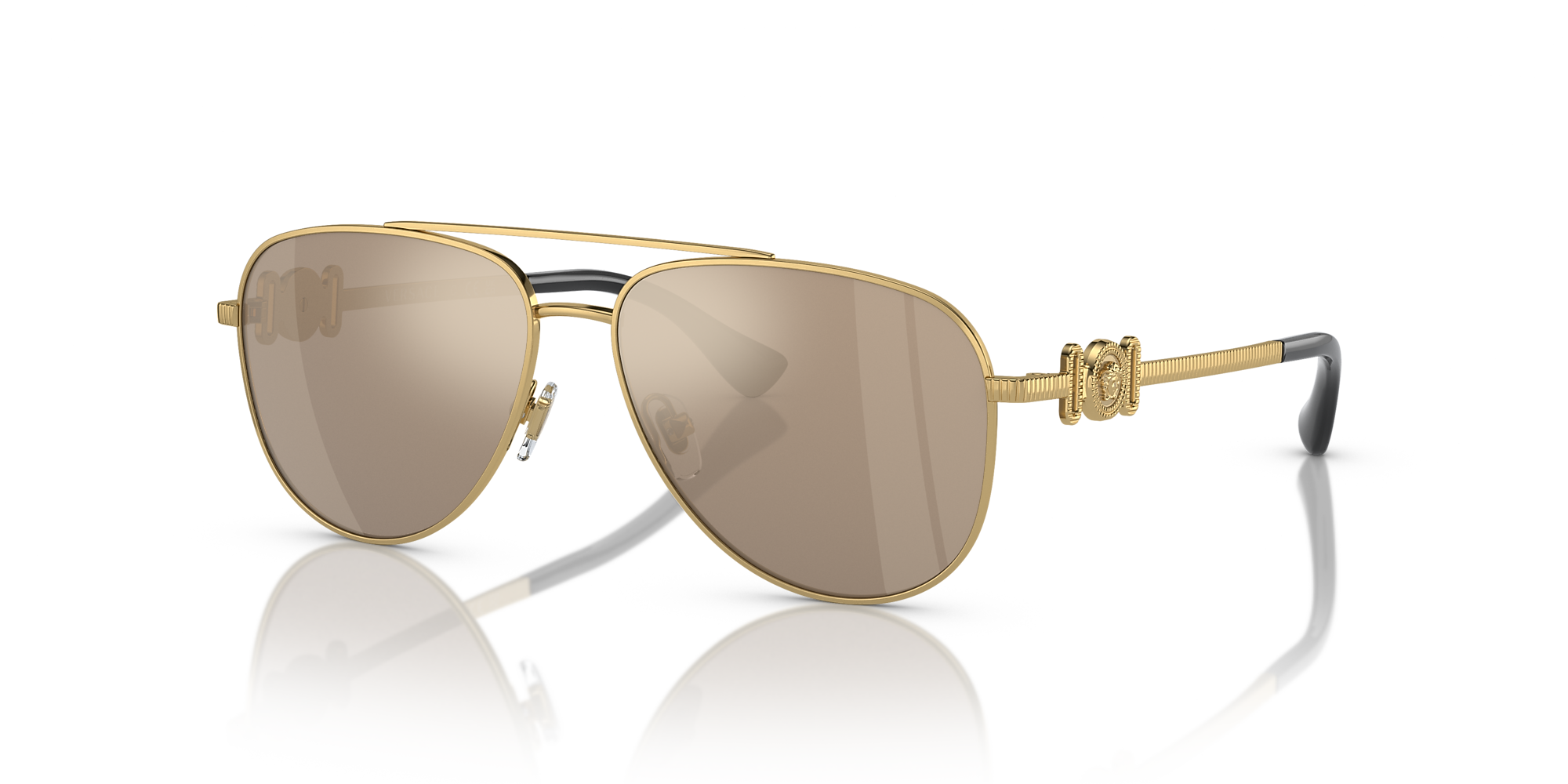 Versace VK2002 Kids 52 Brown Mirror Gold & Gold Sunglasses Sunglass