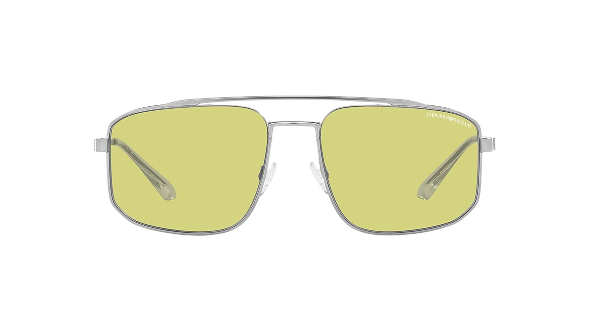 Emporio Armani EA2139 57 Green & Matte Silver Sunglasses 