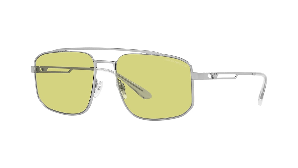 Emporio Armani EA2139 57 Green & Matte Silver Sunglasses 