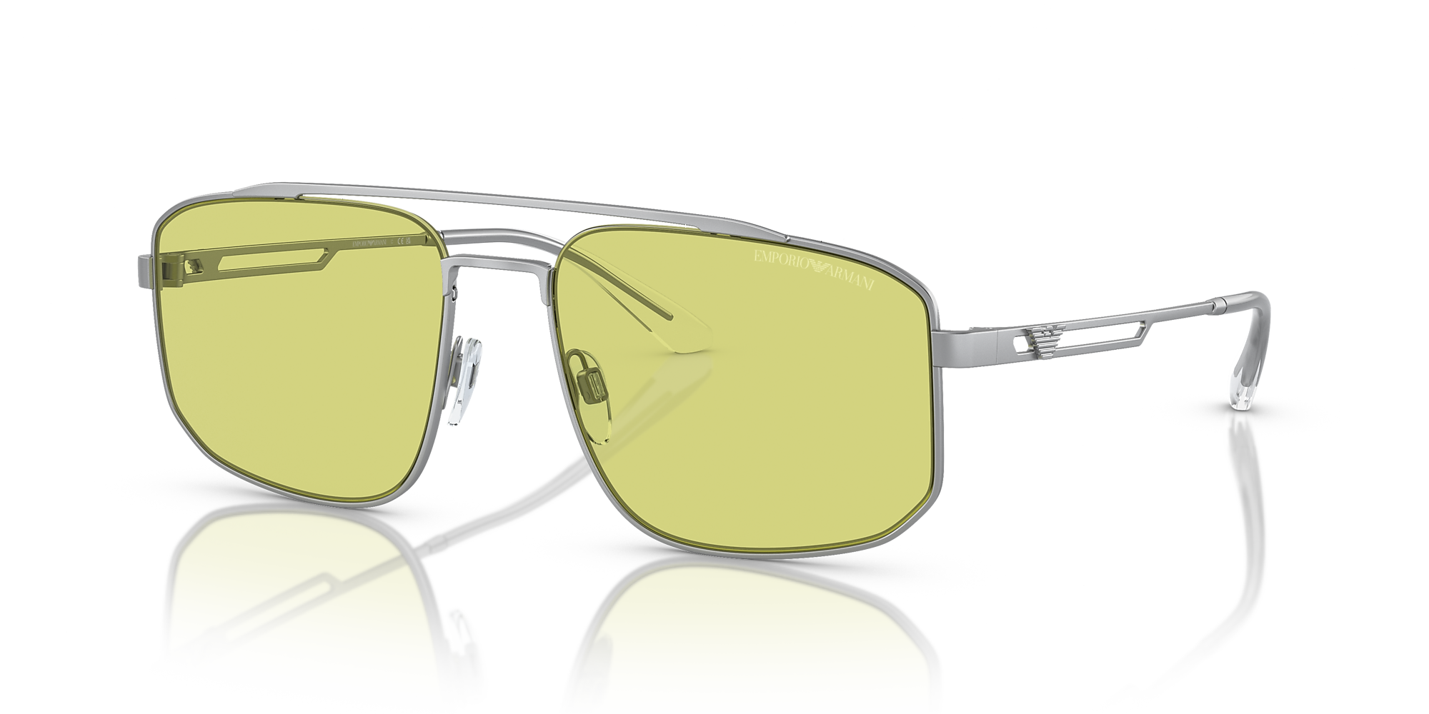 Emporio Armani EA2139 57 Green & Matte Silver Sunglasses | Sunglass Hut ...